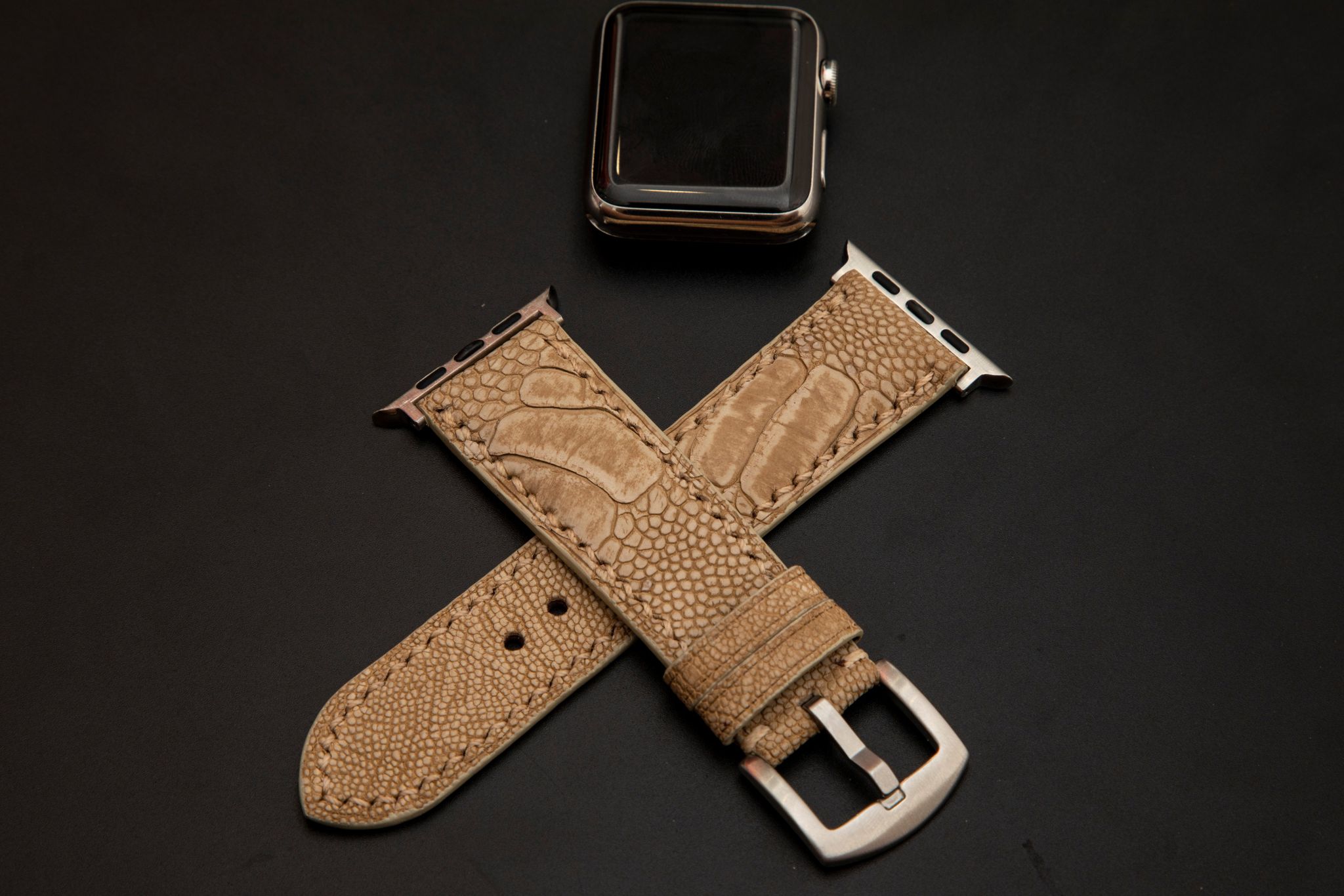 BEIGE OSTRICH LEATHER STRAP