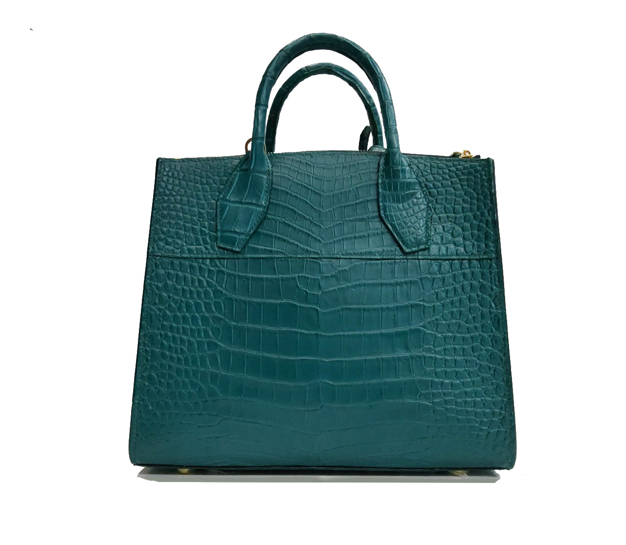 GREEN HANDMADE GENUINE CROCODILE BAG