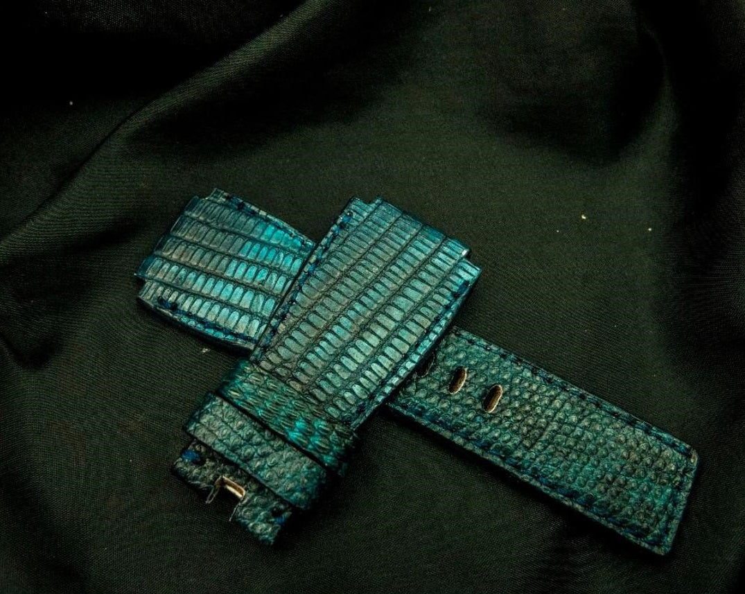 BLUE LIZARD LEATHER STRAP
