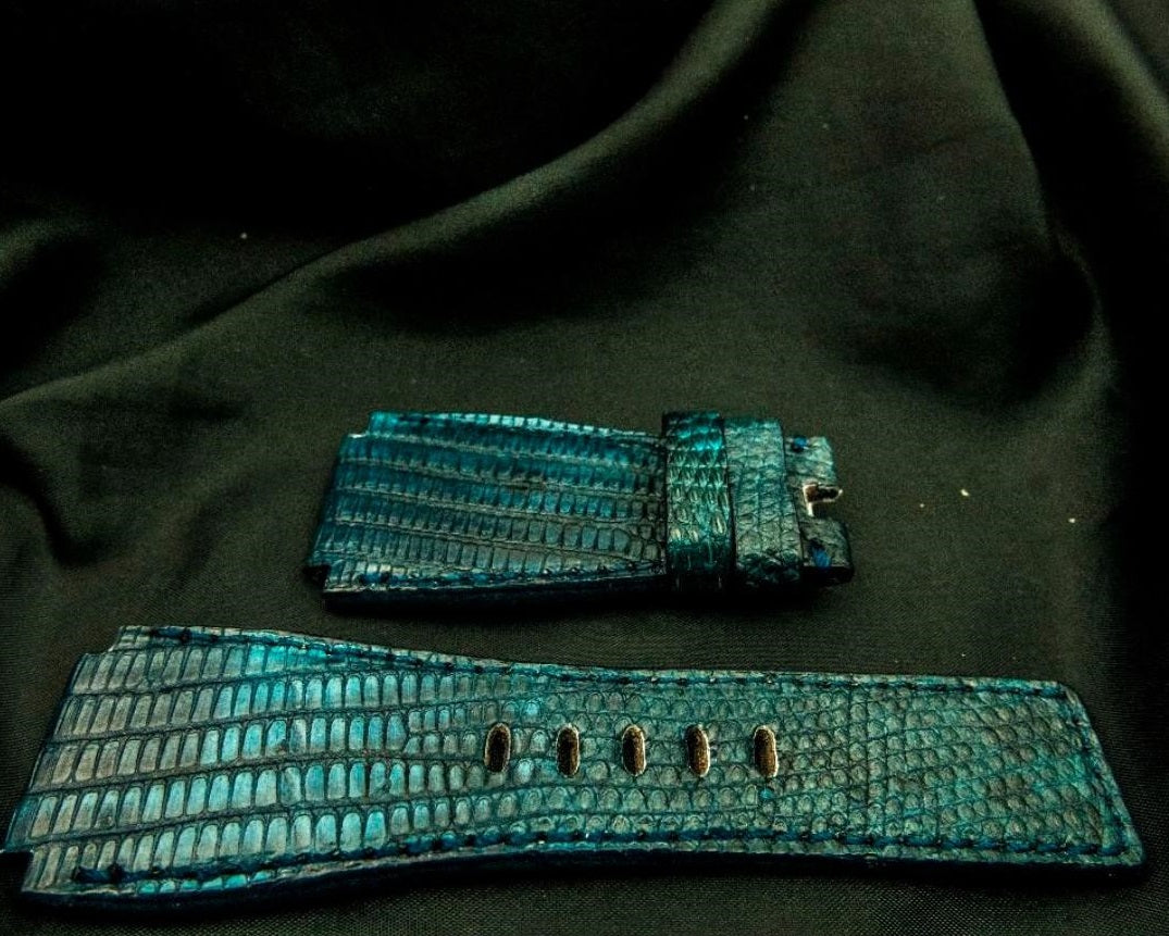 BLUE LIZARD LEATHER STRAP