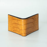 Orange Crocodile leather wallet