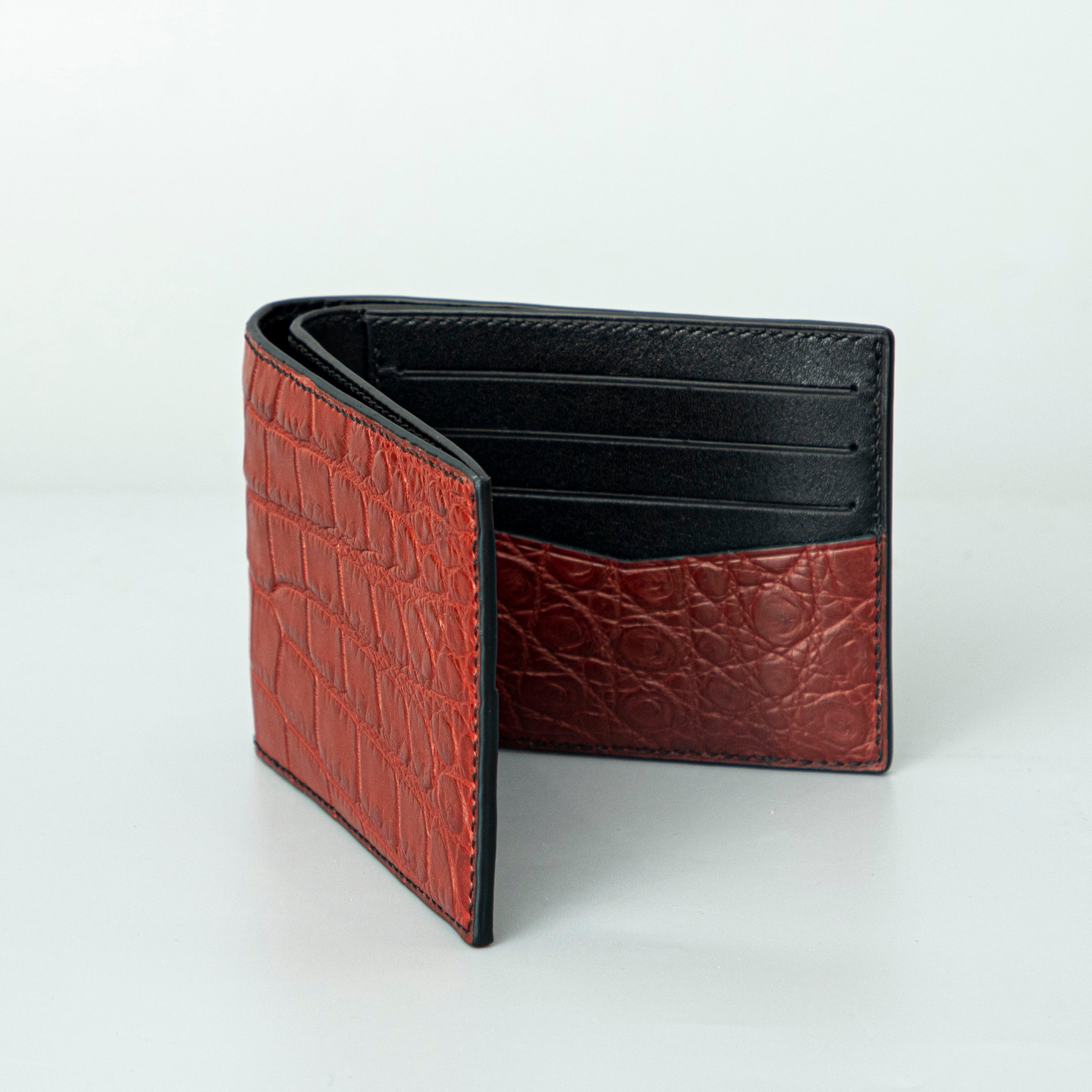 Red Crocodile leather wallet