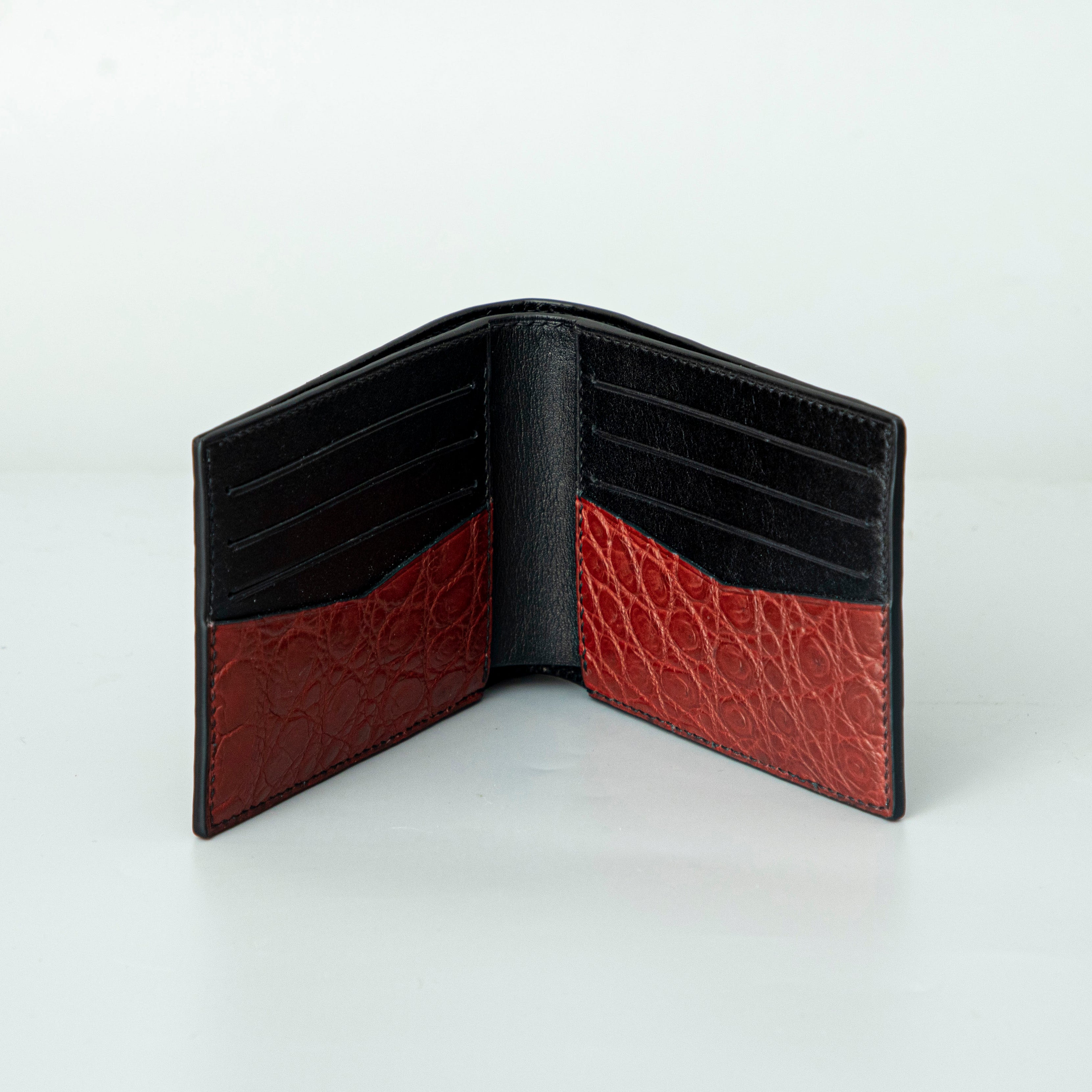 Red Crocodile leather wallet