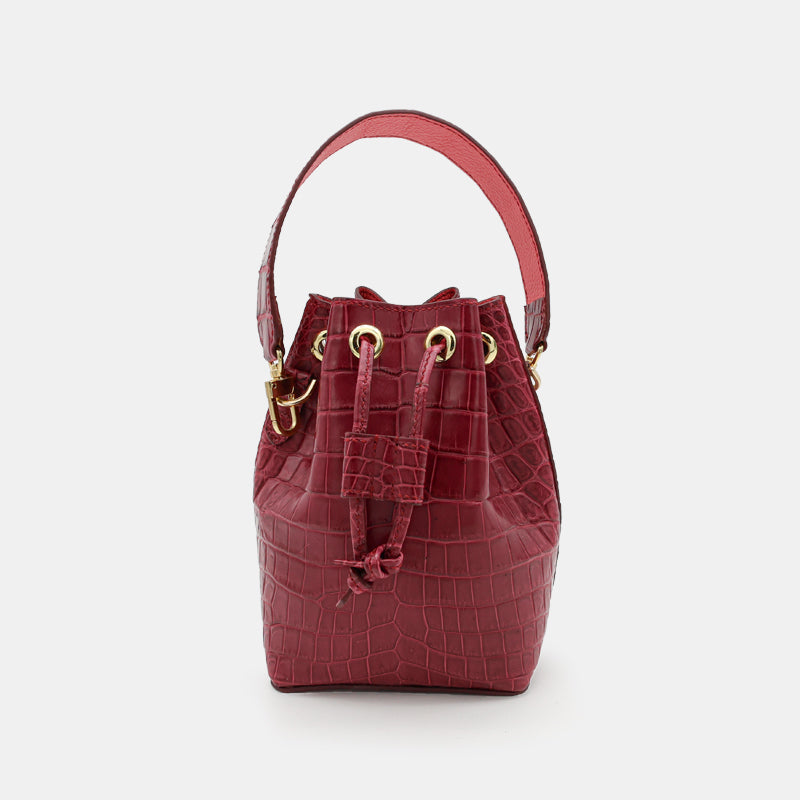 PINK HANDMADE GENUINE CROCODILE BAG