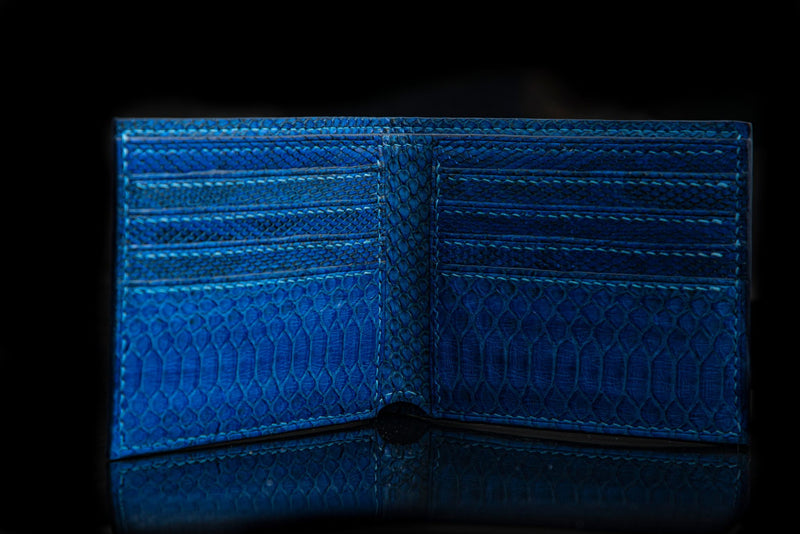 BLUE PYTHON LEATHER WALLET