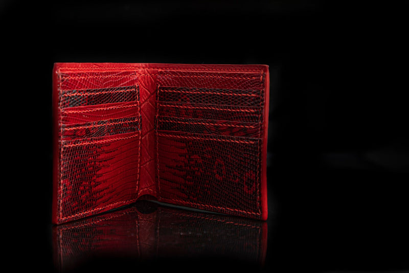 RED LIZARD LEATHER WALLET