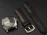 BLACK OSTRICH LEATHER STRAP