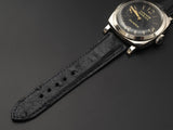 BLACK OSTRICH LEATHER STRAP