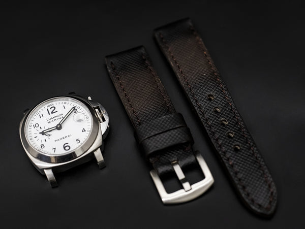 BROWN&BLACK CALF LEATHER STRAP