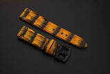 BLACK&YELLOW HORNBACK LEATHER STRAP