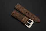 BROWN OSTRICH LEATHER STRAP