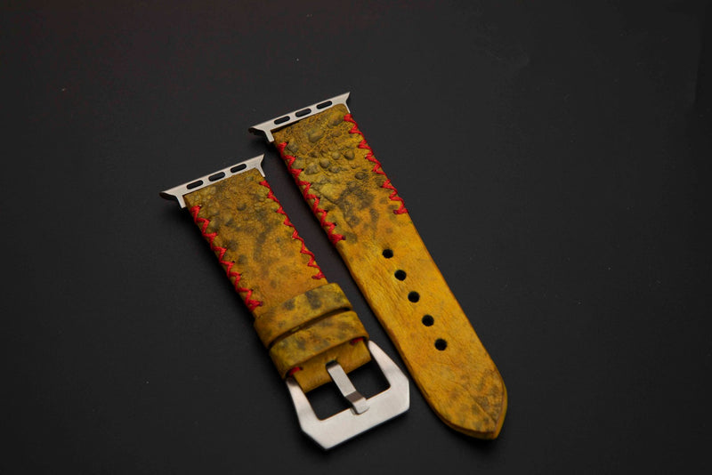 YELLOW TOAD LEATHER STRAP