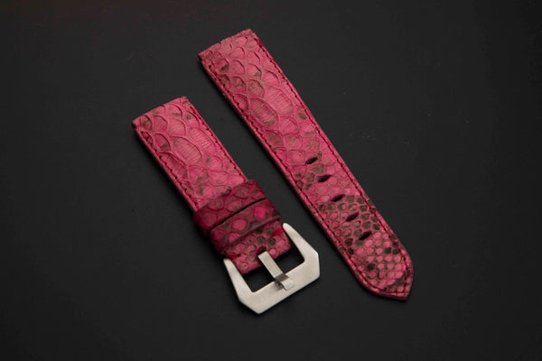 PINK PYTHON LEATHER STRAP