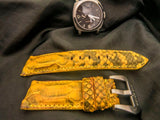 YELLOW PYTHON LEATHER STRAP - Lac Crado 