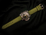 GREEN DENIM LEATHER STRAP - Lac Crado 